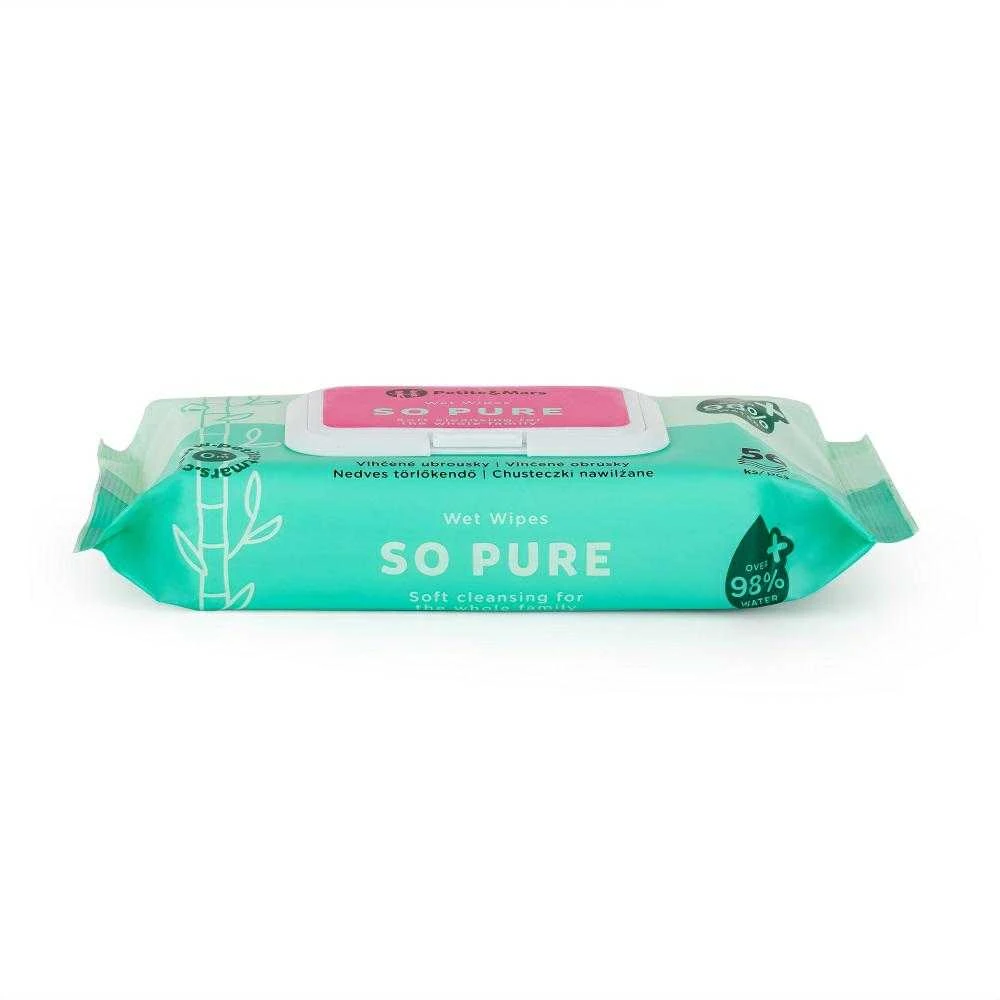Petite&Mars So Pure - bambukinės drėgnos servetėlės | 56 vnt