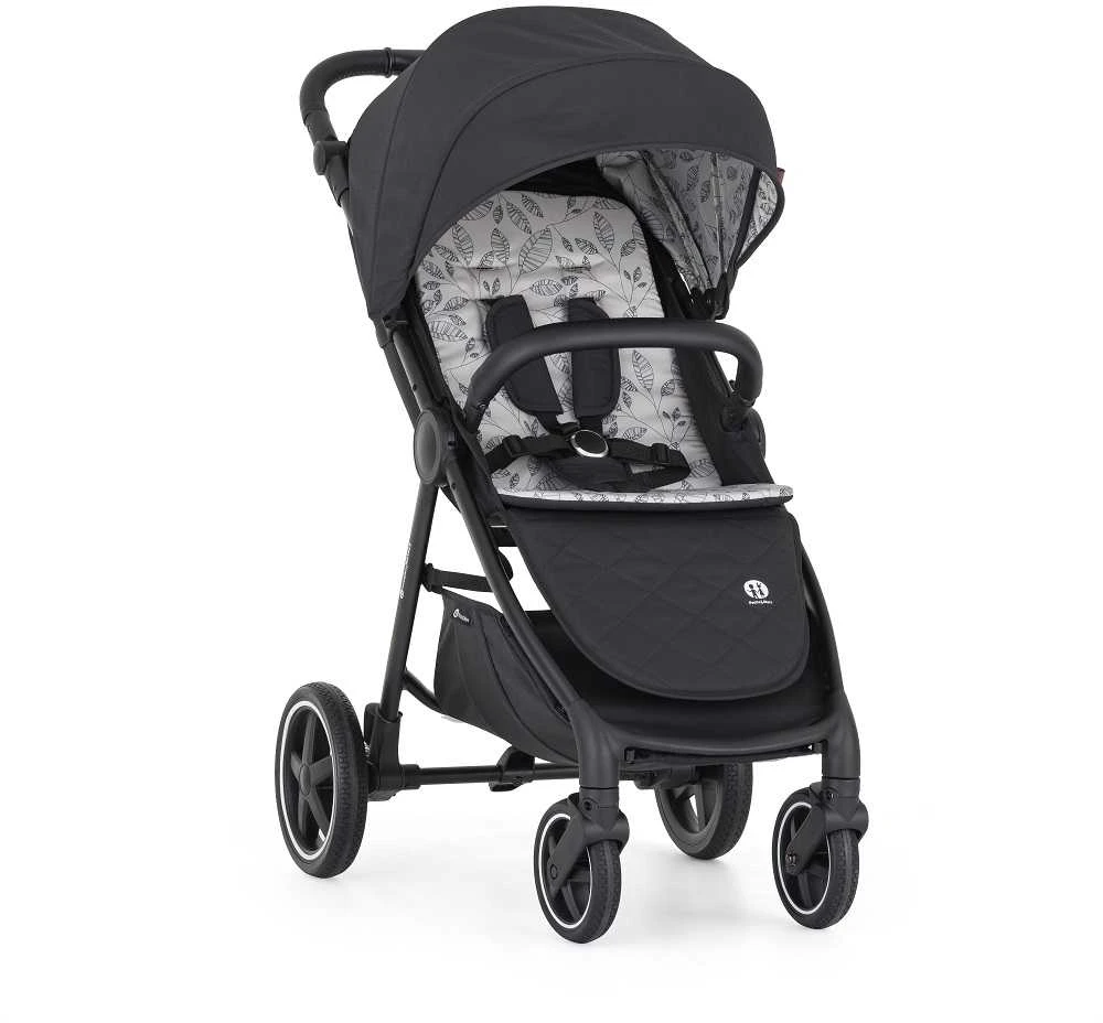 Petite&Mars Royal 2/3 Hood - vežimėlio gaubtas + dvigubas įdėklas | Tobulas Juodas