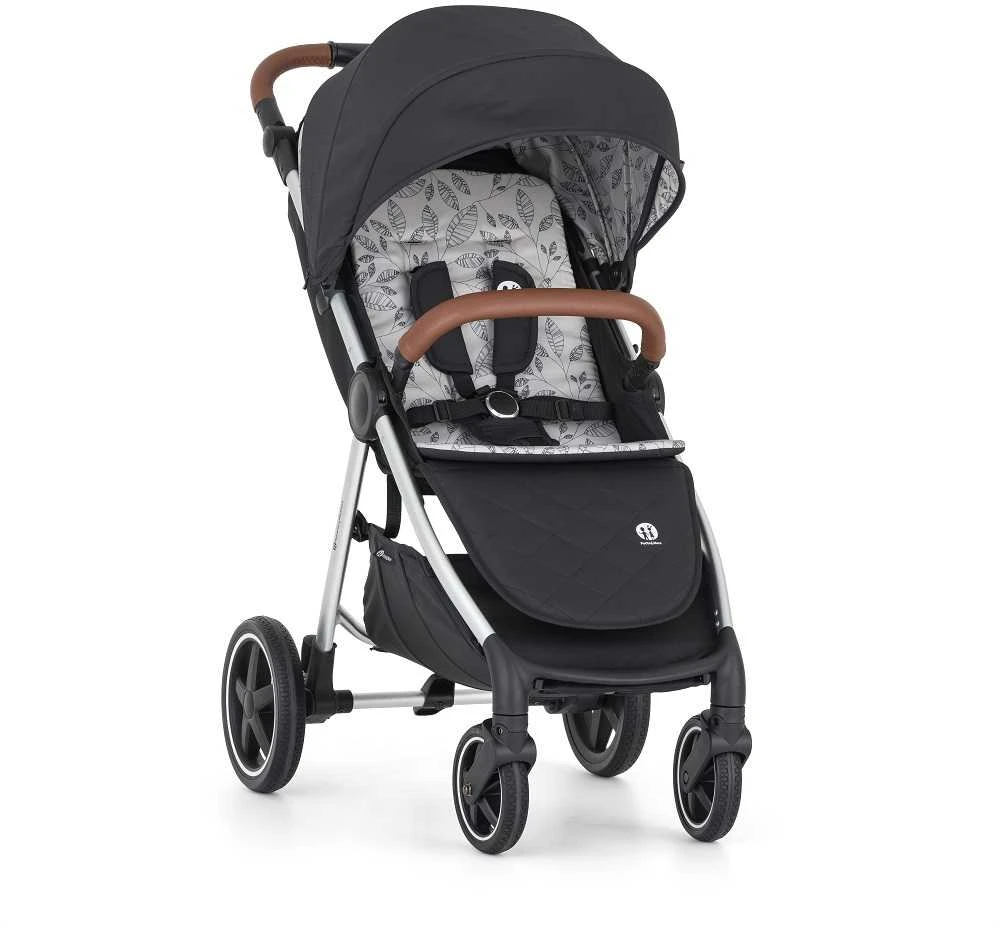 Petite&Mars Royal 2/3 Hood - vežimėlio gaubtas + dvigubas įdėklas | Tobulas Juodas