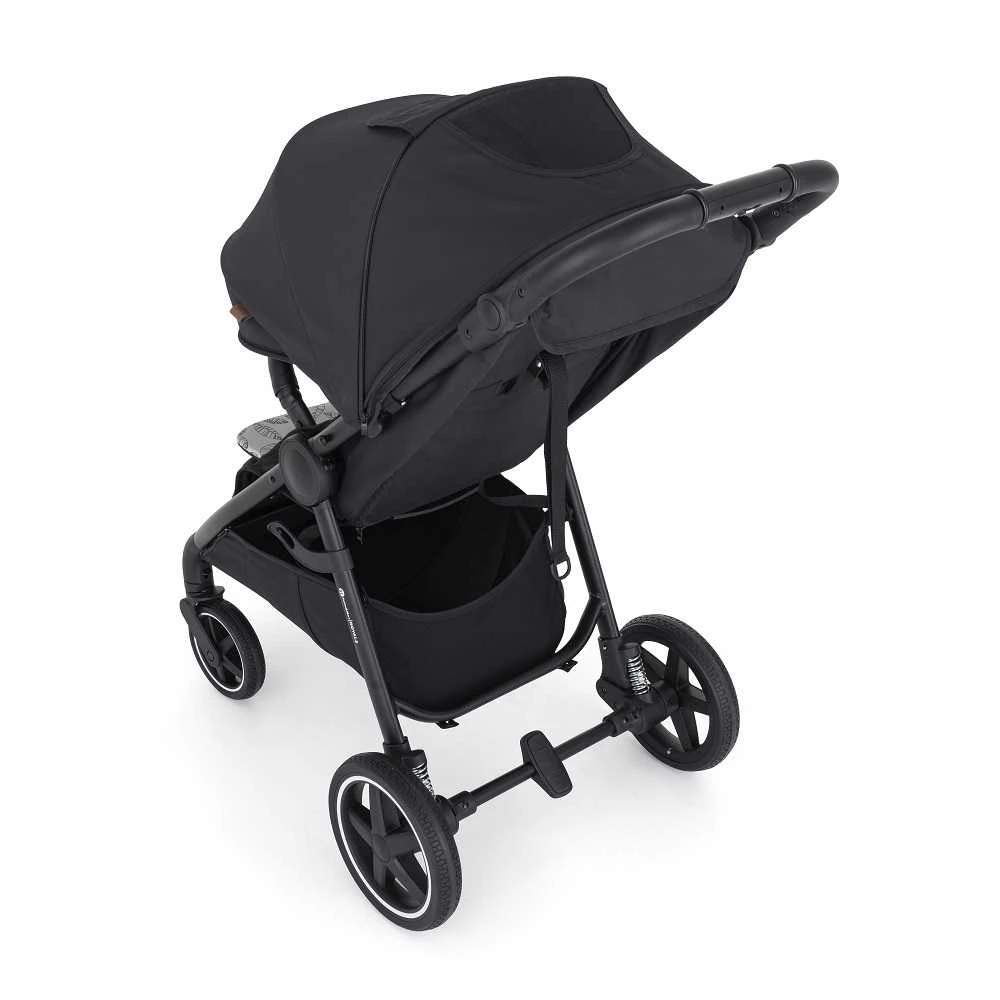 Petite&Mars Royal 2/3 Hood - vežimėlio gaubtas + dvigubas įdėklas | Tobulas Juodas