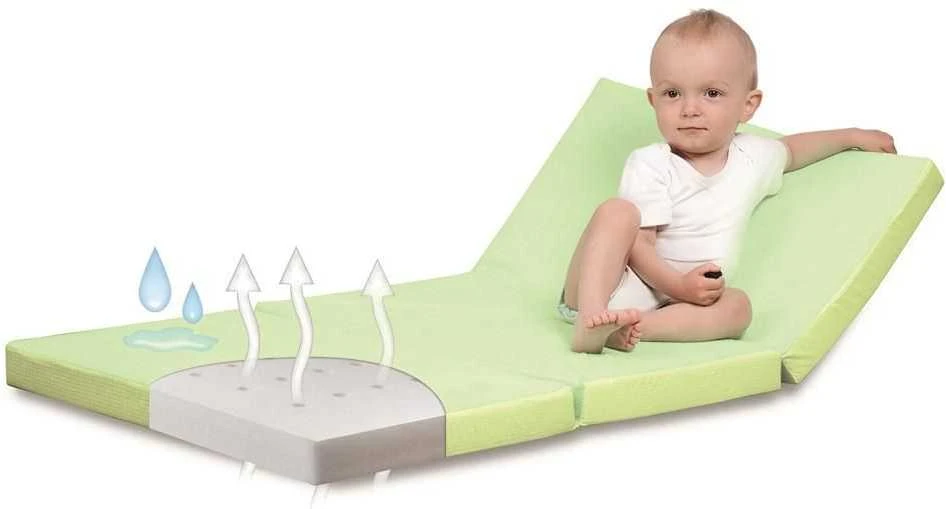 Matex Sulankstomas kelioninis čiužinys, vandeniui atsparus ir kvėpuojantis, 120x60x6 cm, lauko naudojimui ir laikinam miegui, su nuimamu užvalkalu, vaikiškas čiužinukas