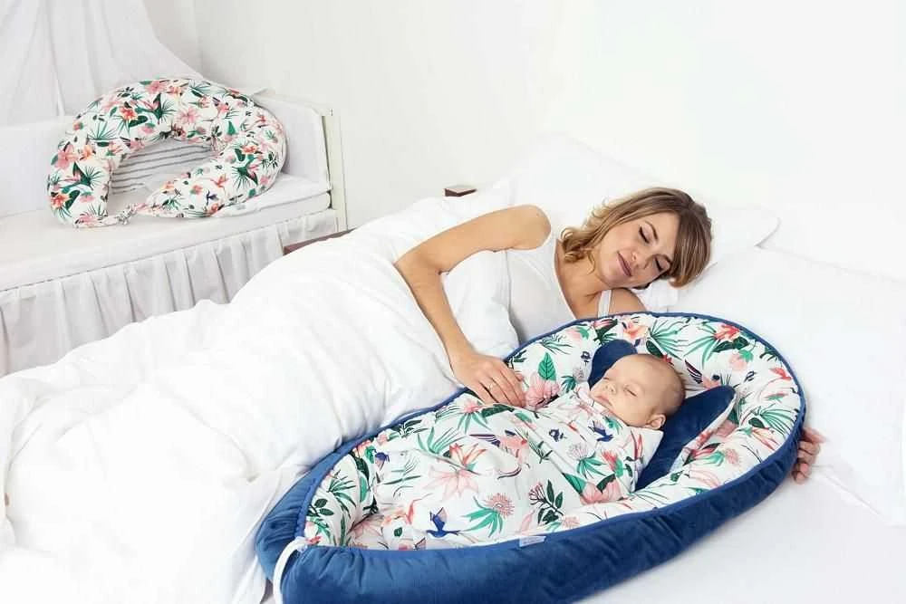 Baby Matex Kūdikio kokonas, drugelio pagalvė, medvilnės ir aksomo užvalkalas, 55x80 cm, naujagimiams 0-8 mėnesių, nešiojamas miego lizdelis, vaikiškas gultukas