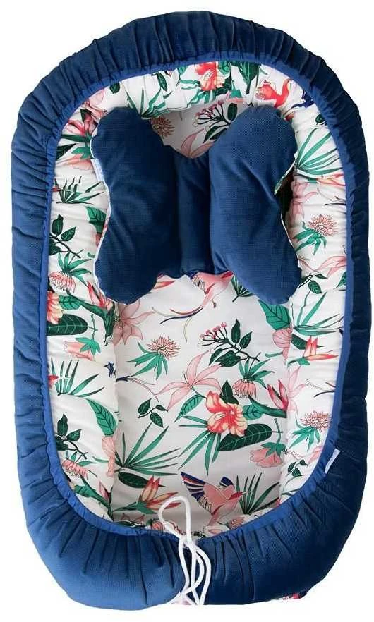 Baby Matex Kūdikio kokonas, drugelio pagalvė, medvilnės ir aksomo užvalkalas, 55x80 cm, naujagimiams 0-8 mėnesių, nešiojamas miego lizdelis, vaikiškas gultukas