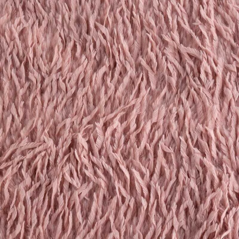 Eurofirany Pūkuotas kailinis pledas 130x170 cm, minkštas pliušinis užtiesalas, jaukus pudros rožinės spalvos uždangalas, šiltas poliesterio apklotas, lovos tiesė