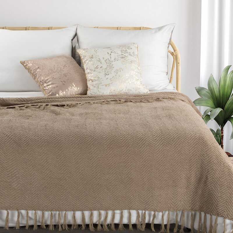 Eurofirany ANTKLĖ/MILO/BEIGE 130X170 BEIGE Antklodė