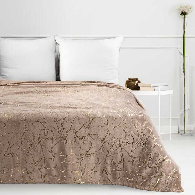 Eurofirany D91/K/GLAMO/BE+Z 150X200 BEIGE+GOLD