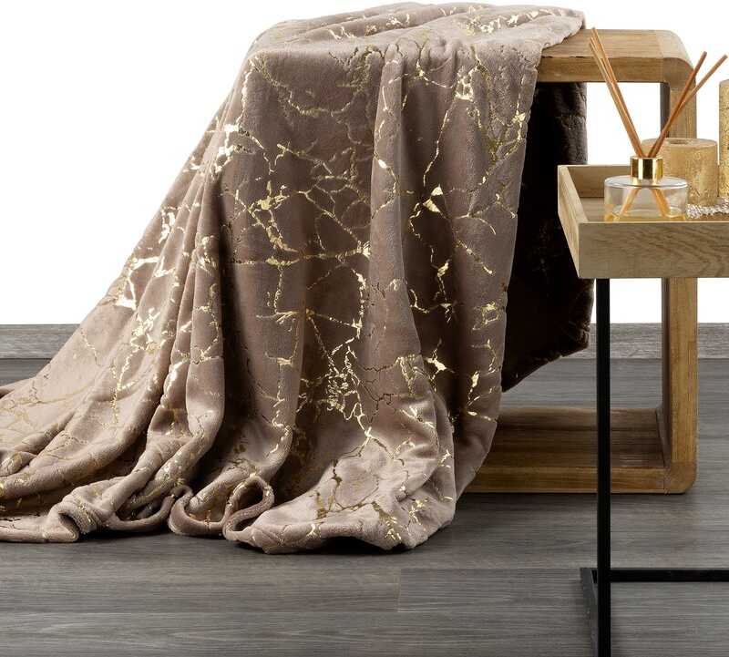 Eurofirany D91/K/GLAMO/BE+Z 150X200 BEIGE+GOLD