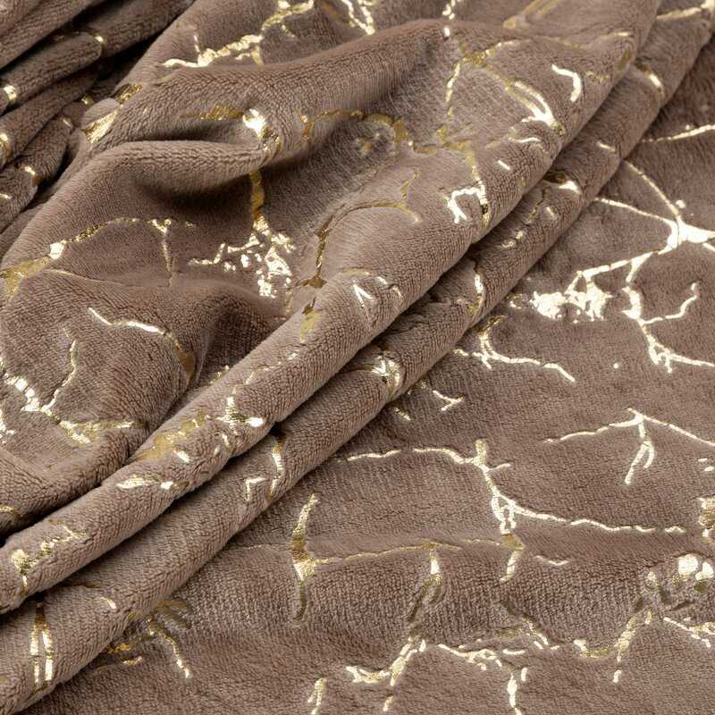Eurofirany D91/K/GLAMO/BE+Z 150X200 BEIGE+GOLD