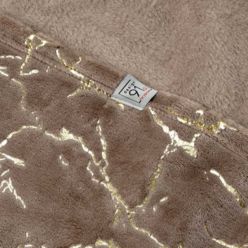 Eurofirany D91/K/GLAMO/BE+Z 150X200 BEIGE+GOLD