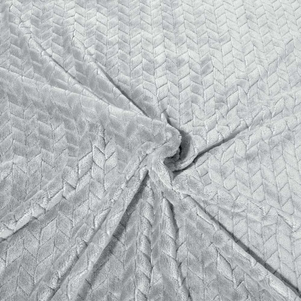 Eurofirany DESIGN 91 CINDY Minkštas ir švelnus pledas su įspaustu raštu, 170X210 cm, spalva: pelenų