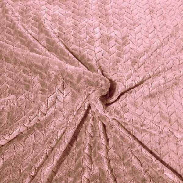 Eurofirany DESIGN 91 CINDY Minkštas ir švelnus pledas su įspaustu raštu, 170X210 cm, spalva: pudrinė