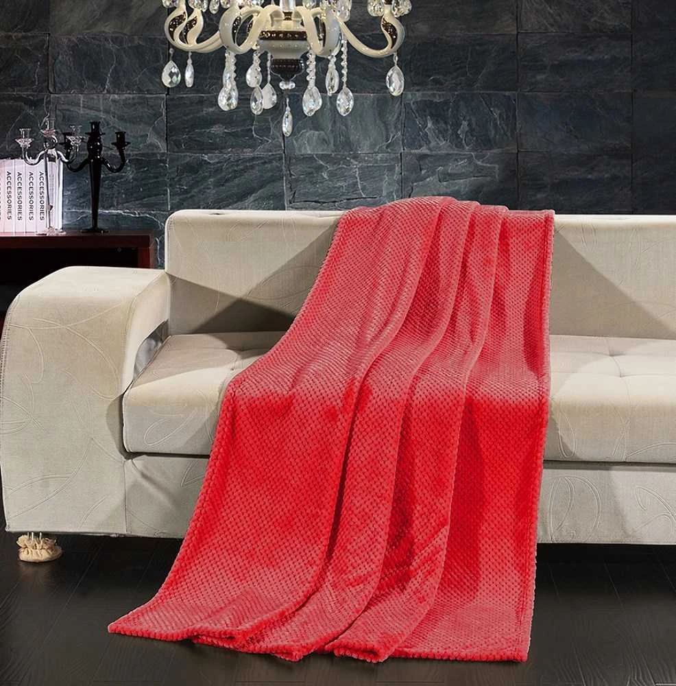 DecoKing Raudonas pledas 170x210 Henry