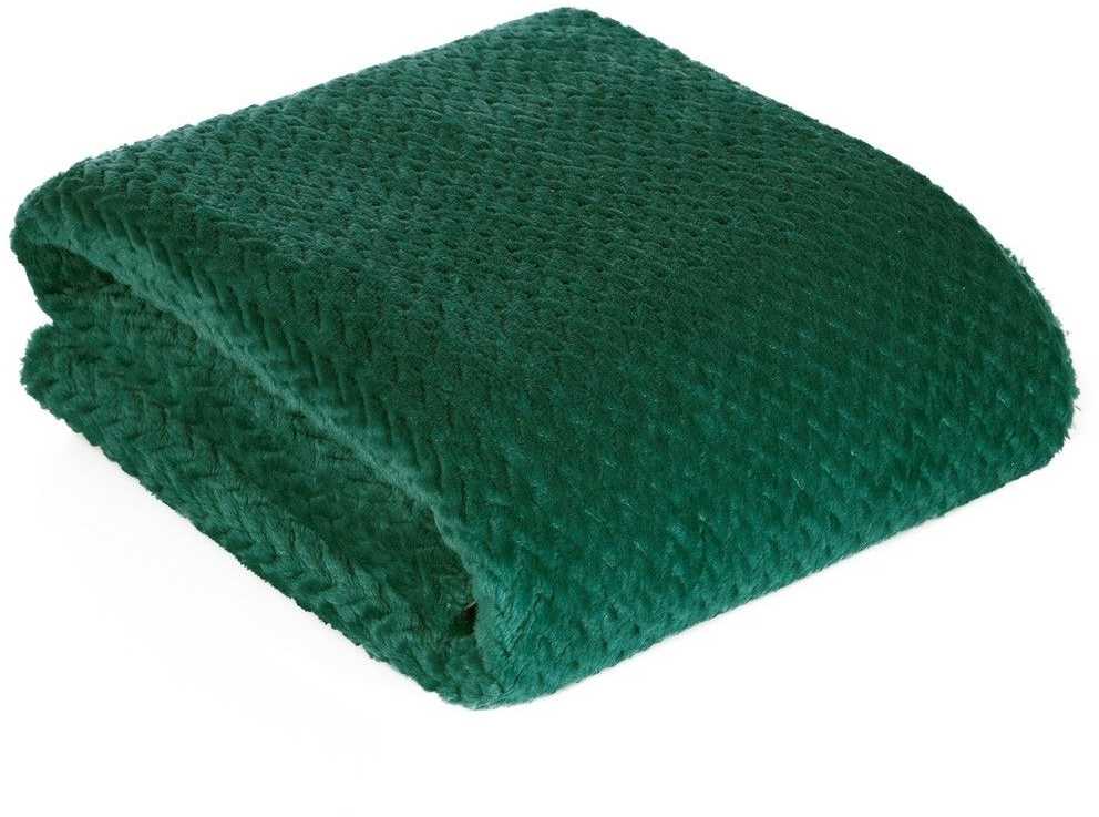 Eurofirany DESIGN 91 CINDY3 Minkštas ir švelnus pledas 200X220 cm, spalva: tamsiai žalia