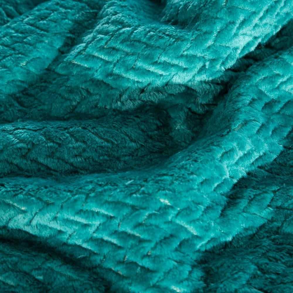 Eurofirany DESIGN 91 CINDY3 Minkštas ir švelnus pledas 200X220 cm, spalva: tamsi turkio