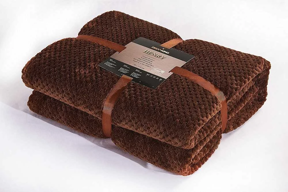 Antklodė DecoKing HENRY, ruda, 70 x 150 cm