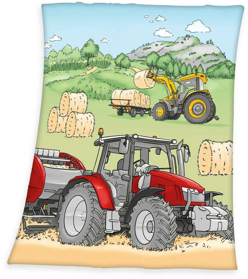 Baby Best Vilnonė antklodė 130x160 Traktoriaus spalva H24