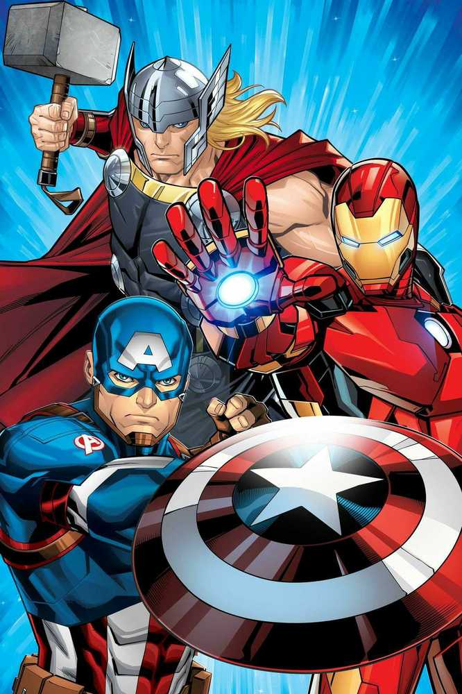 Kocyk su mikrofibry 100x150 Avengers Heroes mėlyna raudona JF23