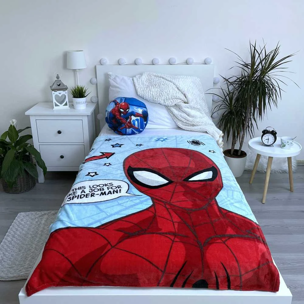 Kocyk su mikrofibry 100x150 Spider-man mėlyna raudona JF23