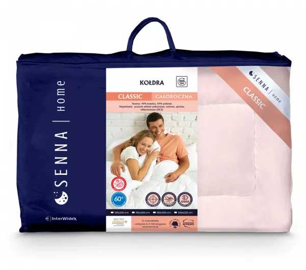 Senna Home KOŁDRA INTER-WIDEX CLASSIC CAŁOROCZNA 135x200cm RÓŻOWA 950g