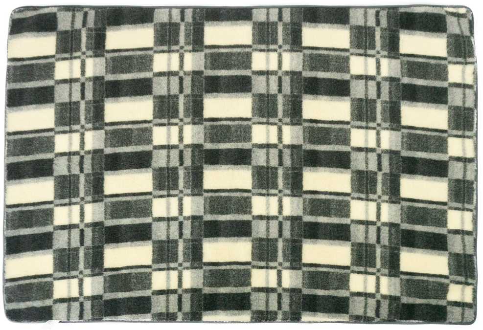 Merinosų vilnos pledas 160x200 cm, pilki ir kreminiai langeliai, dvisluoksnis dvipusis, kvėpuojantis ir hipoalerginis, natūrali vilna
