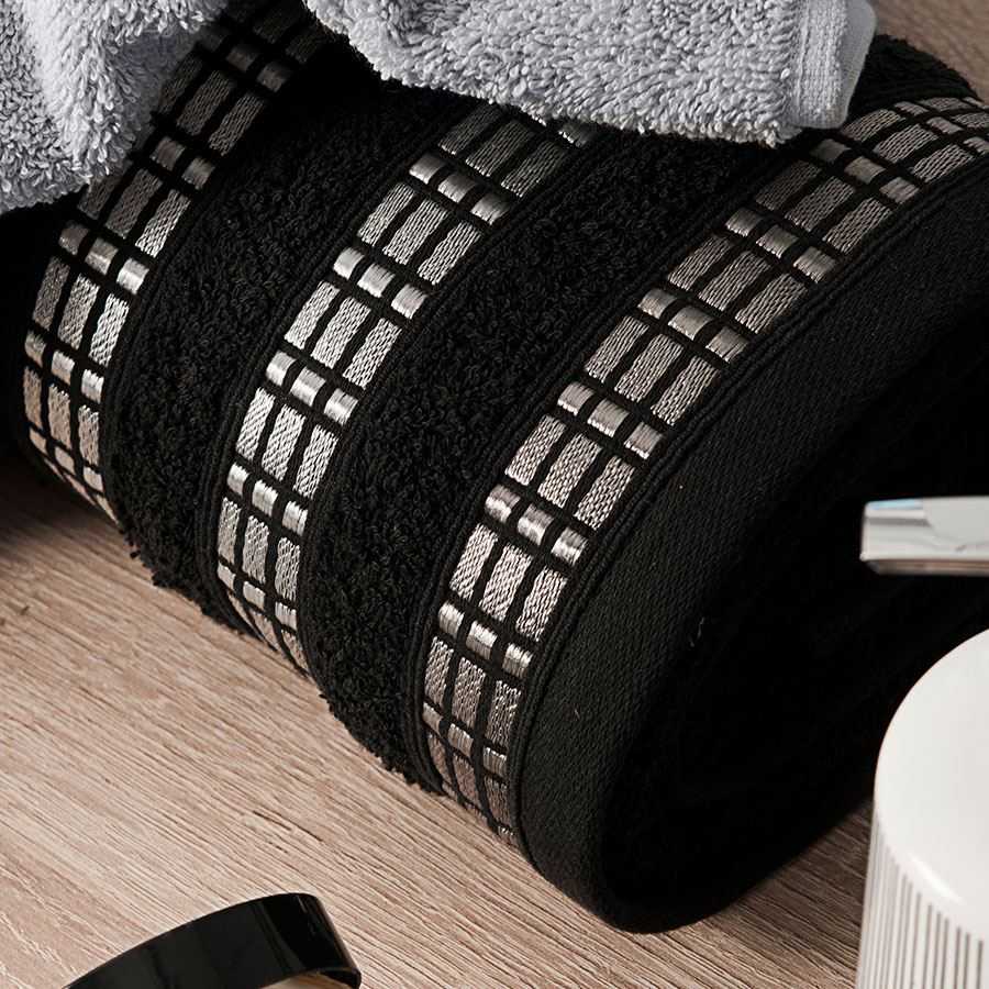 PREMIUM medvilninis rankšluostis LUXURY Juodas, 500g/m²