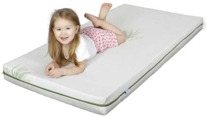 Patalynės komplektas Baby Matex Ortopedinis vaikiškas čiužinys 70x140x10 cm, atminties putos su alaviju, vandeniui atsparus užvalkalas, Oeko-Tex sertifikatas, kūdikio lovelės čiužinys