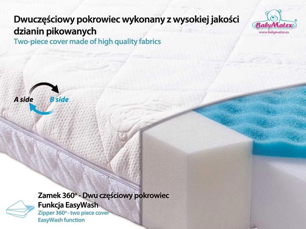 Dvipusis Baby Matex čiužinys su nuimamu užvalkalu