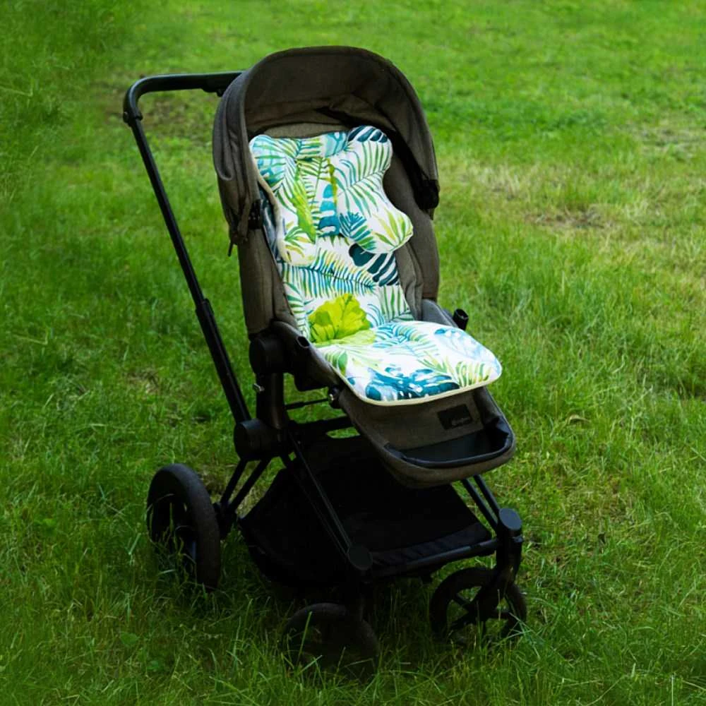 Matex Drugelio formos spaudimą mažinantis įdėklas vežimėliui ir automobilinei kėdutei, 32x75 cm, kvėpuojanti medvilnė ir poliesteris, OEKO-TEX sertifikatas, kūdikio kelioninė pagalvė, minkštas įdėklas