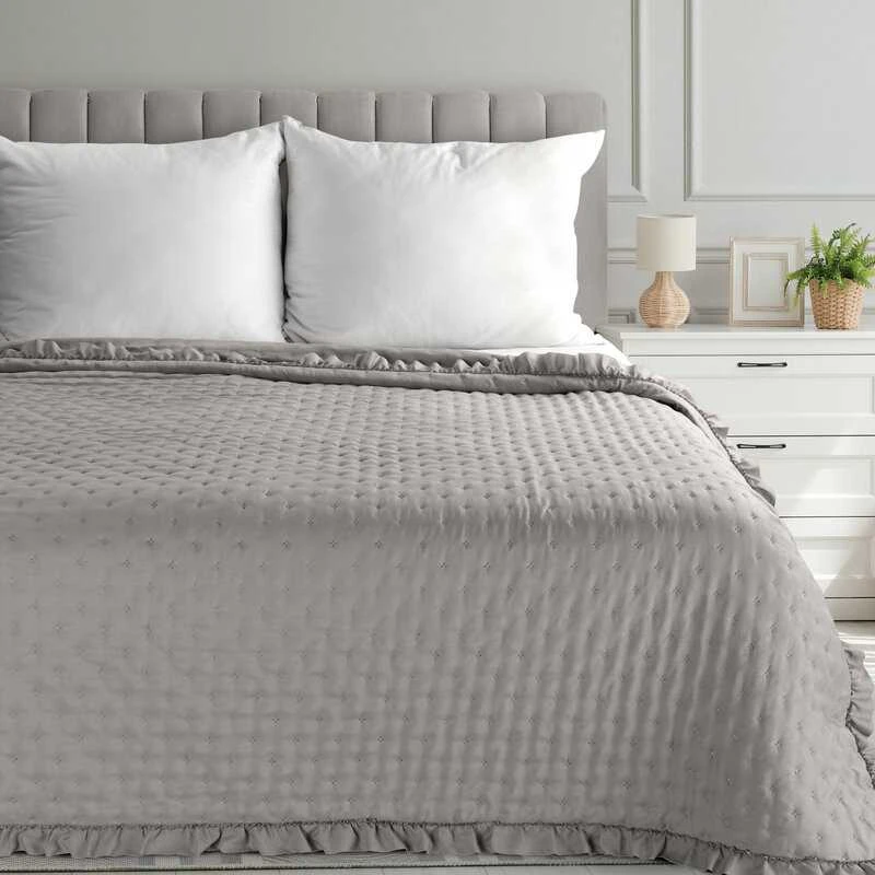 Eurofirany Euro užuolaidos CHON/LIBI3/Smėlio spalvos 170x210 Smėlio spalvos Lovatiesė