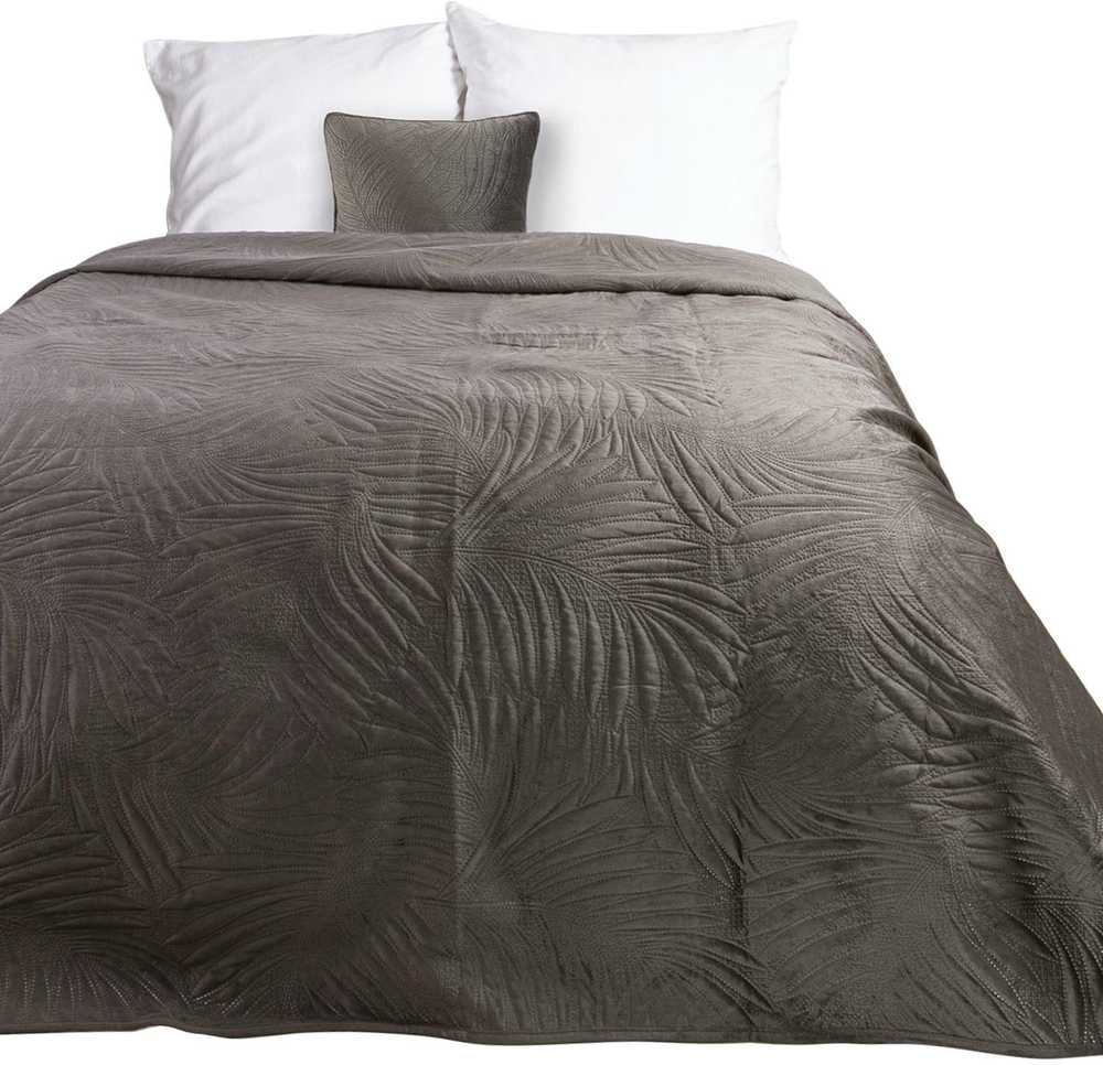 Dekoratyvinis aksominis lovos užtiesalas, dvipusis su mikropluošto pagrindu, 200x220 cm, dygsniuotas dizainas, lovos uždangalas, modernus miegamojo aksesuaras, minkštas pledas