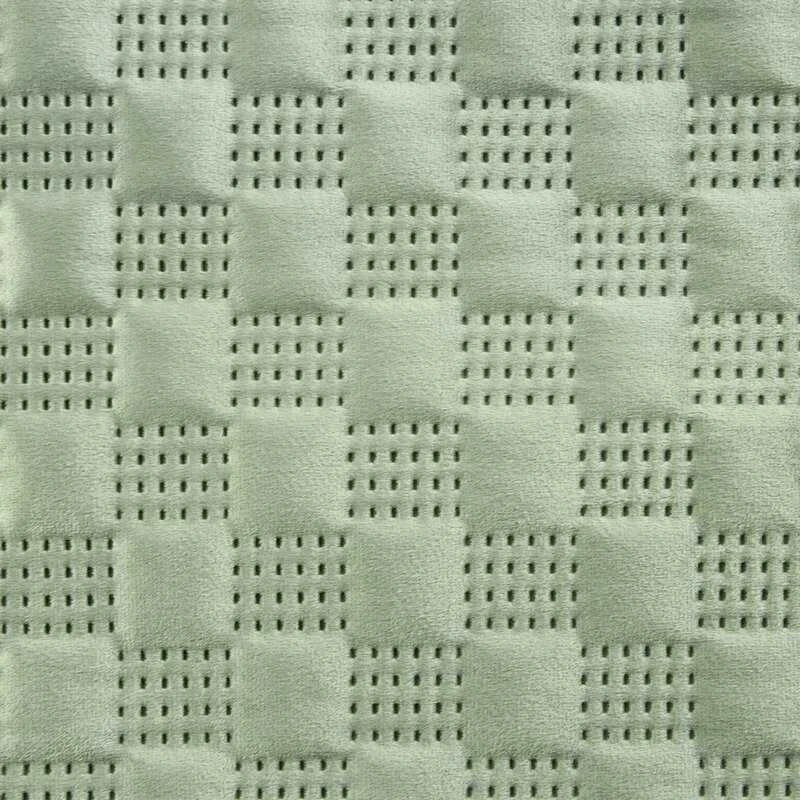 Eurofirany Dekoratyvinis aksominis užtiesalas, dvipusis su dygsniuotu raštu, 200x220 cm, miegamajam ir vasarai, minkšta lovatiese, lovos užklotas Lovatiesė