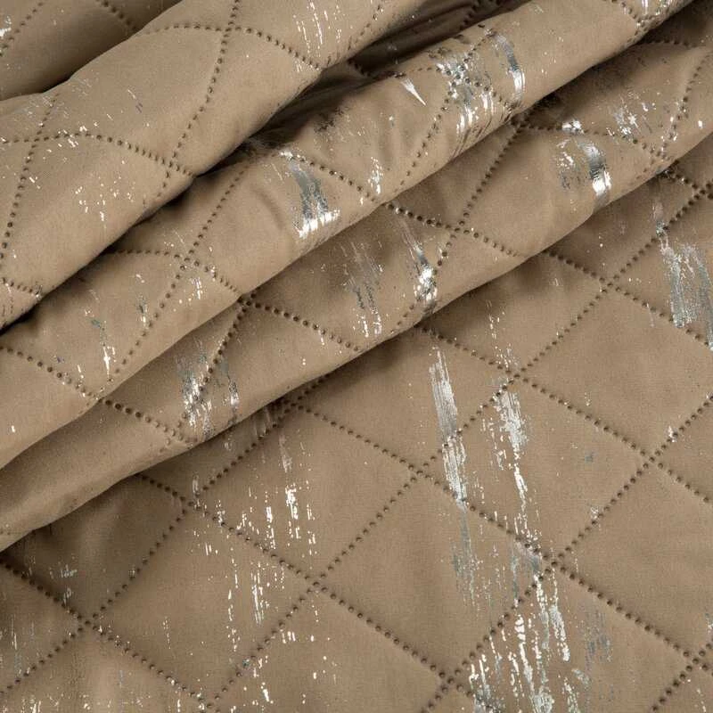 Eurofirany D91/N/BLINK/1 220X240 BEIGE+SIDABRAS Lovatiesė Lovatiesė