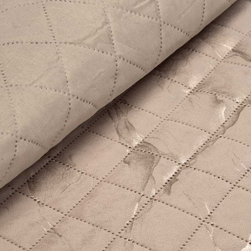 Eurofirany Euro užuolaidos D91/N/LUIZ/6 220X240 BEIGE + GOLD Lovatiesė