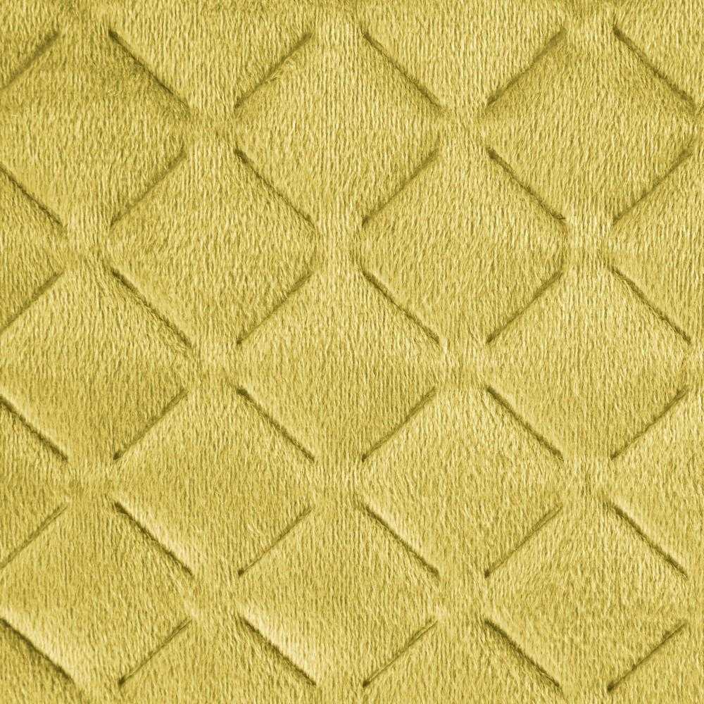 Eurofirany Garstyčių spalvos geometrinis aksominis užtiesalas, dvipusis dekoratyvinis uždangalas, 230x260 cm, karšto spaudimo dygsniavimas, minkšta poliesterio lovatiesė, prabangi namų tekstilė Lovatiesė