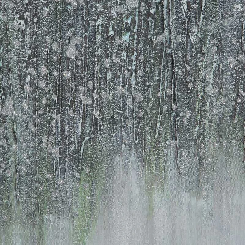 Eurofirany Rankomis tapytas abstraktus paveikslas ant drobės, pilkos ir baltos spalvų gama, didelis 140x70 cm įrėmintas paveikslas, modernus namų dekoras svetainei ar biurui, sienų dekoracija