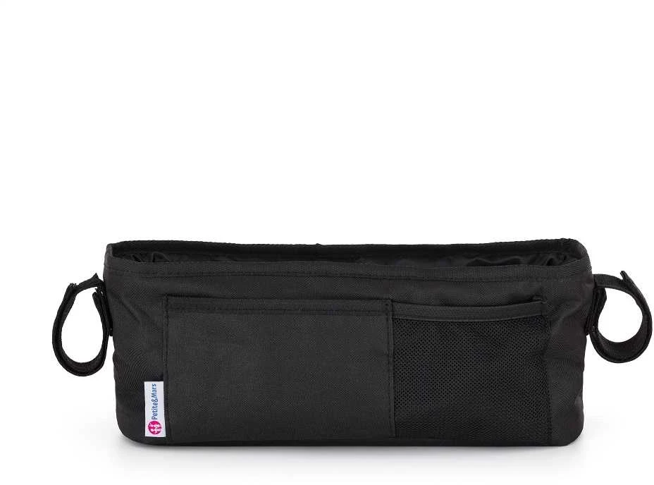 Petite&Mars Pocket – patogus vežimėlio laikiklis | Absoliuti juoda