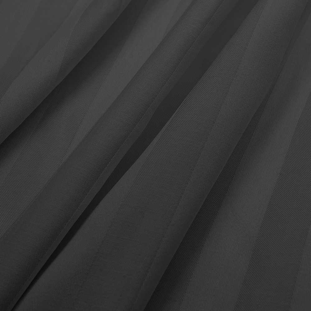 Bambuko ir medvilnės satino patalynės komplektas, 140x200 cm antklodės užvalkalas su pagalvėmis, juodas dryžuotas dizainas, OEKO-TEX sertifikatas, 4 dalių rinkinys, prabangi patalynė miegamajam