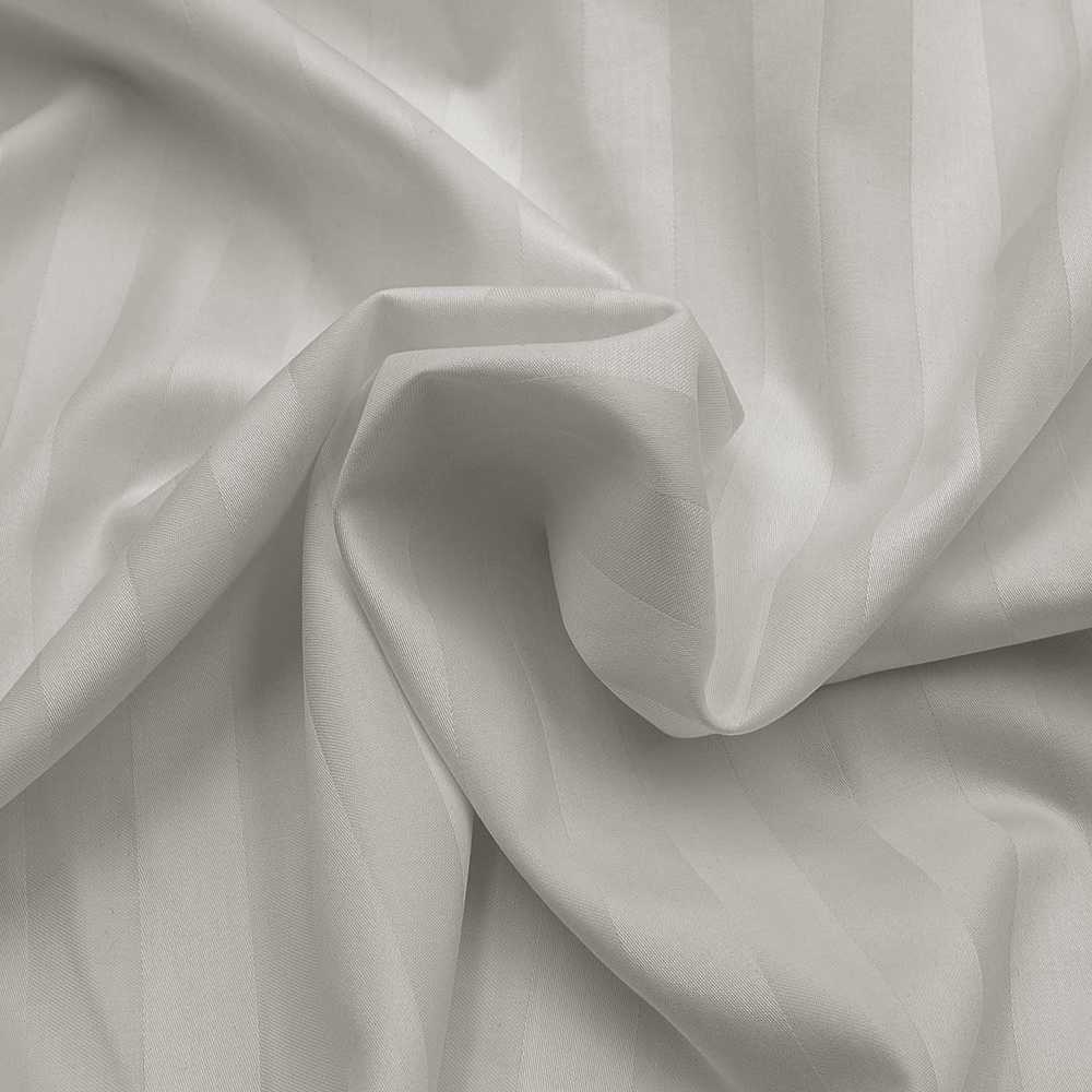 Bambuko ir medvilninio satino patalynės komplektas 160x200 cm, pilkas dryžuotas antklodės užvalkalas su dekoratyviniais pagalvių užvalkalais, 7 dalių rinkinys, prabangi miegamojo tekstilė