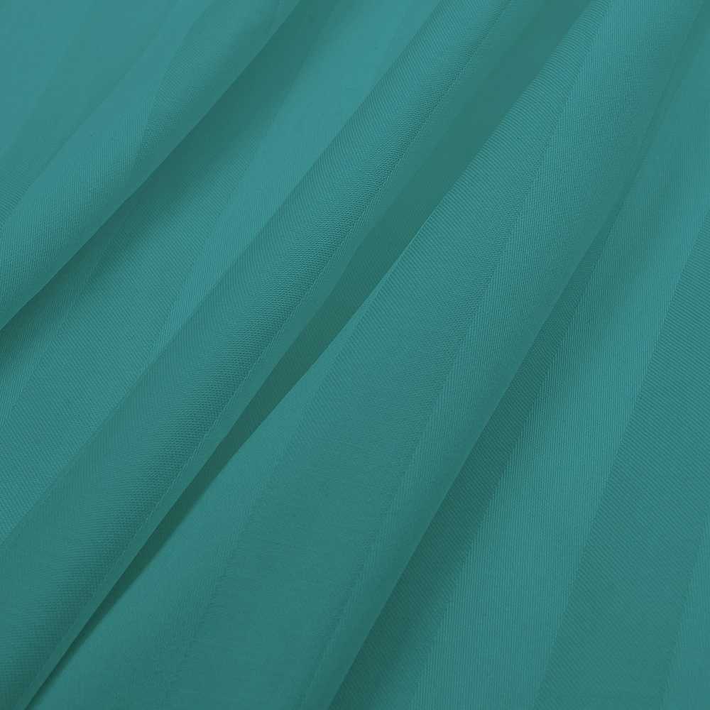 Bambuko ir medvilnės satino juostuotas patalynės komplektas, 160x200 cm antklodės užvalkalas su 2 pagalvių užvalkalais 70x80 cm, turkio spalva, OEKO-TEX sertifikatas, prabangi miegamojo tekstilė