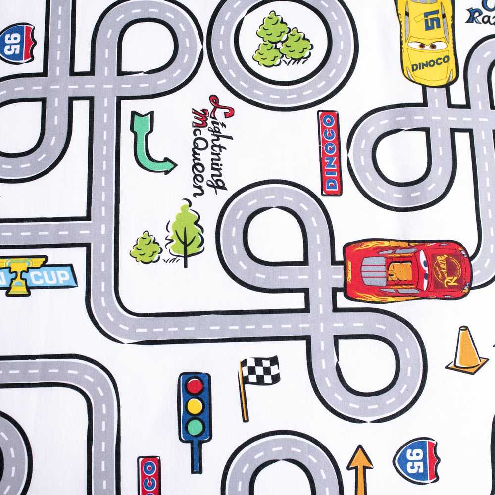 Patalynė bawełniana 100x135 Cars Auta Road poszewka 40x60 Kids25