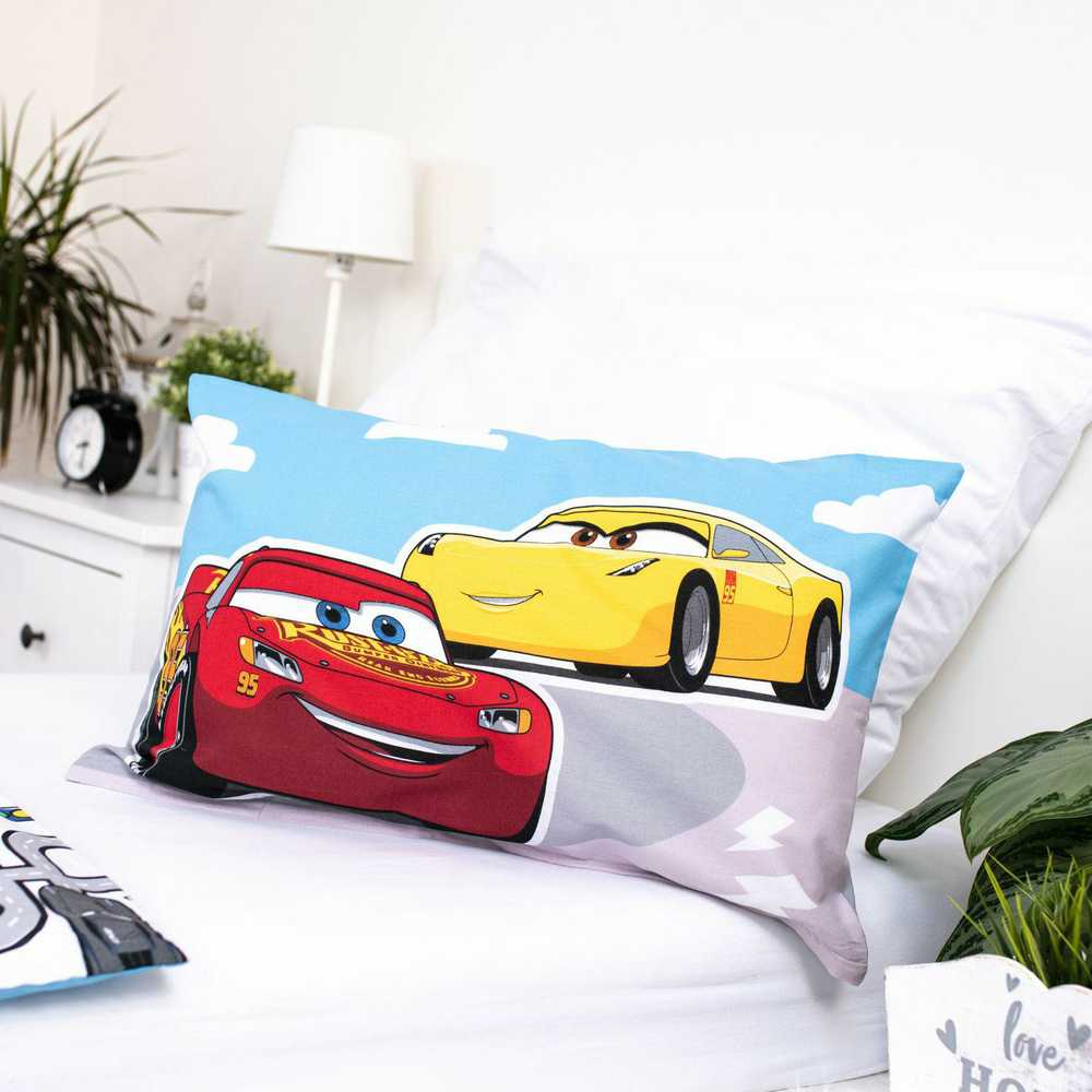 Patalynė bawełniana 100x135 Cars Auta Road poszewka 40x60 Kids25