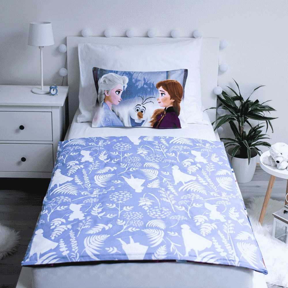 Patalynė bawełniana 100x135 Frozen Kraina Lodu 0707 Anna Elsa do łóżeczka poszewka 40x60