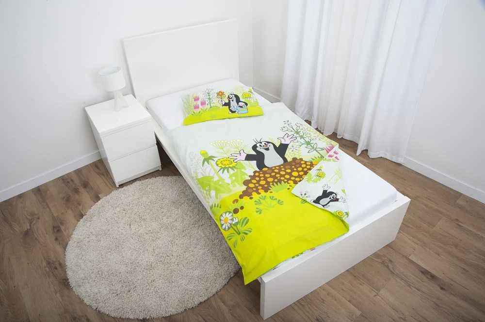 MCU Patalynė medvilnė 100x135 Krecik žalia spalvinga vaikiška lova H23
