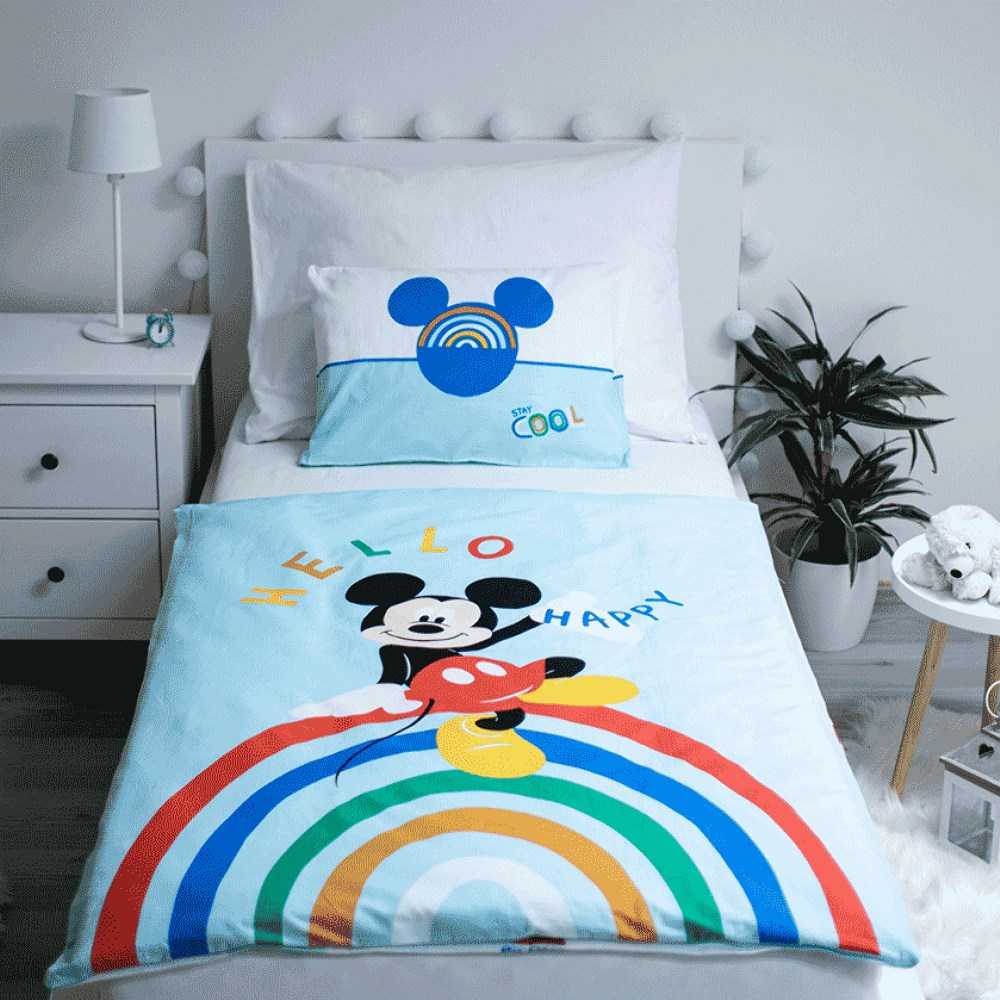 Patalynė bawełniana 100x135 Myszka Miki Mickey Mouse 0721 do łóżeczka poszewka 40x60