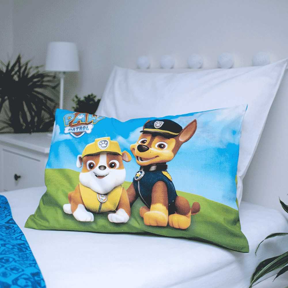 Patalynė bawełniana 100x135 Psi Patrol Paw Pieski 8671 mėlyna drużyna