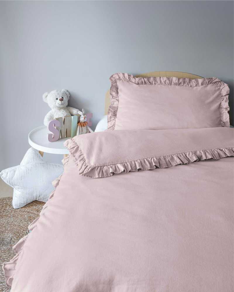 Detexpol VAIKŲ PATALYS SU RIFFLE 100x135 COTTON Rožinis Rožinis BOHO RIFFLE