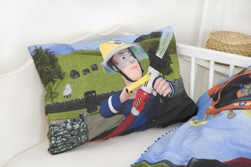 MCU Patalynė medvilnė 100x135 Fireman Sam mėlyna raudona vaikiška lova H23