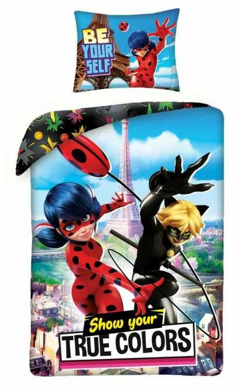 MCU Patalynė medvilninis 140x200 Ladybug Miraculous vaikiškas pagalvės užvalkalas 70x90 Kids 09