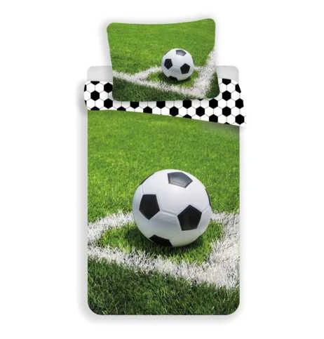 Patalynė bawełniana 140x200 Futbolo kamuolys boisko Football žalia ball 4317 młodzieżowa piłkarska kibica