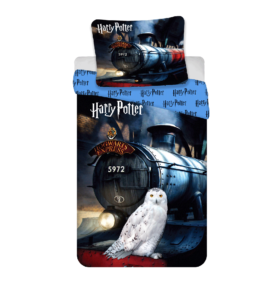 Patalynė bawełniana 140x200 Harry Potter lokomotywa 8513 poszewka 70x90 młodzieżowa